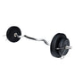 Kore PVC 20-100 kg Home Gym Set with One 3 Ft Curl + 5 Ft Plain Rod and One Pair Dumbbell Rods with Flat Bench and Gym Accessories (PVC-COMBO7)