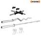Kore PVC 10-100 kg Home Gym Set with One 3 Ft Curl + 4 Ft Plain Rod and One Pair Dumbbell Rods with Gym Accessories (PVC-COMBO42)