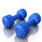 Kore PVC 1-5 Kg Dumbbells Set and Fitness Kit for Men and Women Whole Body Workout (Fixed, Blue) (DM-PVC-COMBO16)