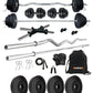 Kore PVC 10-50 kg Home Gym Set with One 3 Ft Curl + 3 Ft Plain Rod and One Pair Dumbbell Rods with Gym Accessories (PVC-COMBO343)
