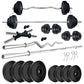Kore PVC 10-100 kg Home Gym Set with One 3 Ft Curl + 4 Ft Plain Rod and One Pair Dumbbell Rods (PVC-COMBO42-WB-WA)