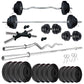 Kore PVC 10-100 kg Home Gym Set with One 3 Ft Curl + 4 Ft Plain Rod and One Pair Dumbbell Rods (PVC-COMBO42-WB-WA)