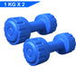 Kore PVC 1-5 Kg Dumbbells Set and Fitness Kit for Men and Women Whole Body Workout (Fixed, Blue) (DM-PVC-COMBO16)
