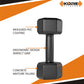 Kore PVC 1-5 Kg Dumbbells Set and Fitness Kit for Men and Women Whole Body Workout (Fixed, Black) (DM-PVC-COMBO16-BLACK)