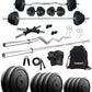 Kore 10-100 kg Home Gym Set with One 3 Ft Curl + 4 Ft Plain Rod and One Pair Dumbbell Rods with Gym Accessories (COMBO42)