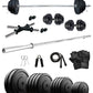Kore 10-100 kg Home Gym Set with One 4 Ft Plain and One Pair Dumbbell Rods (COMBO9-WB-WA)