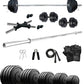 Kore 10-100 kg Home Gym Set with One 4 Ft Plain and One Pair Dumbbell Rods (COMBO9-WB-WA)