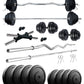 Kore 10-50 kg Home Gym Set with One 3 Ft Curl + 3 Ft Plain Rod and One Pair Dumbbell Rods (COMBO343-WB-WA)