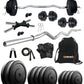 Kore 10-50 kg Home Gym Set with One 3 Ft Curl and One Pair Dumbbell Rods with Gym Accessories (COMBO3)