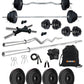 Kore PVC 10-100 kg Home Gym Set with One 3 Ft Curl + 5 Ft Plain Rod and One Pair Dumbbell Rods with Gym Accessories (PVC-COMBO2)
