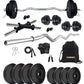 Kore PVC 10-50 kg Home Gym Set with One 3 Ft Curl and One Pair Dumbbell Rods with Gym Accessories (PVC-COMBO3)