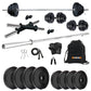 Kore PVC 10-50 kg Home Gym Set with One 3 Ft Plain and One Pair Dumbbell Rods with Gym Accessories (PVC-COMBO43)