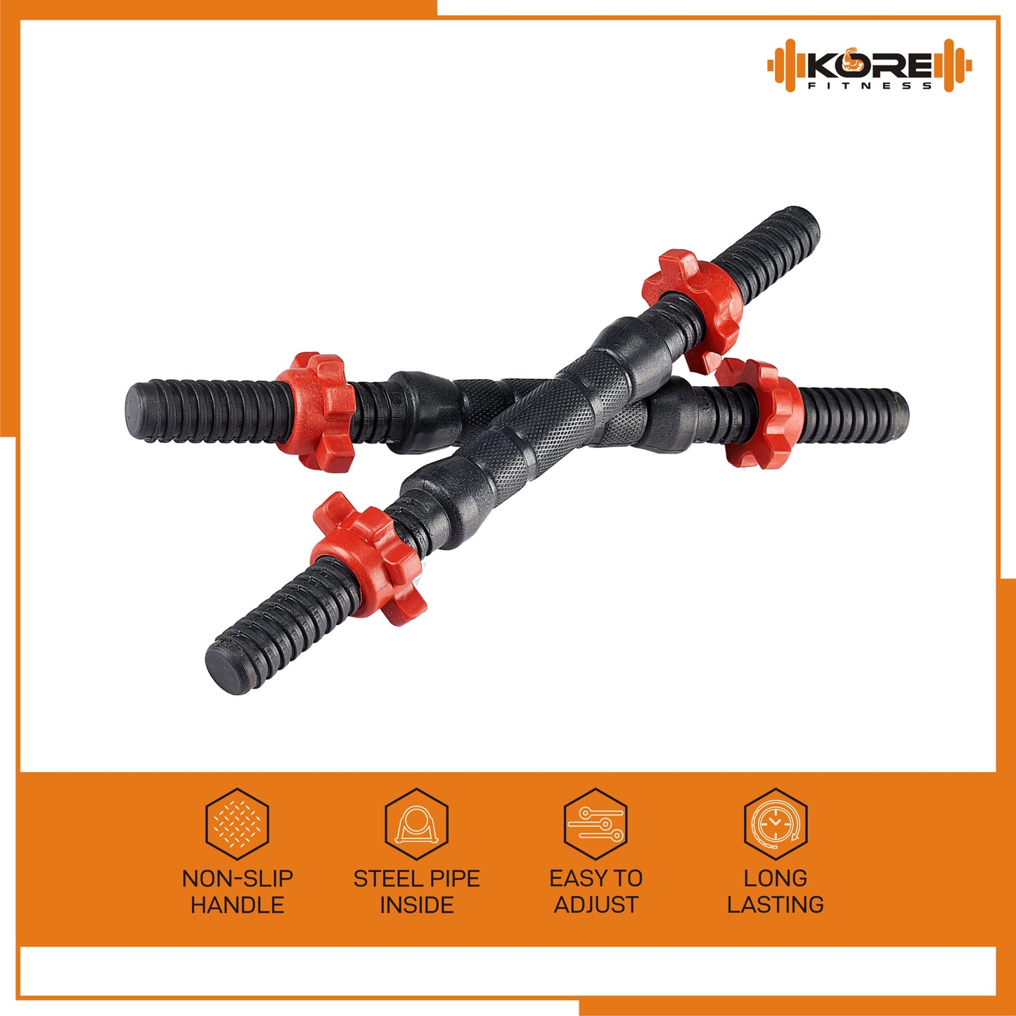 Kore PVC DM 4-40 Kg Dumbbells Set and Fitness Kit for Men and Women Whole Body Workout(PVC-DM-COMBO16)