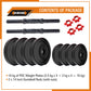 Kore PVC DM 4-40 Kg Dumbbells Set and Fitness Kit for Men and Women Whole Body Workout(PVC-DM-COMBO16)