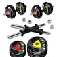 Kore Professional Metal Integrated Rubber Plates DM-10-50 KG  Combo 16 Adjustable Dumbbells Set (PRO-DM-COMBO16)