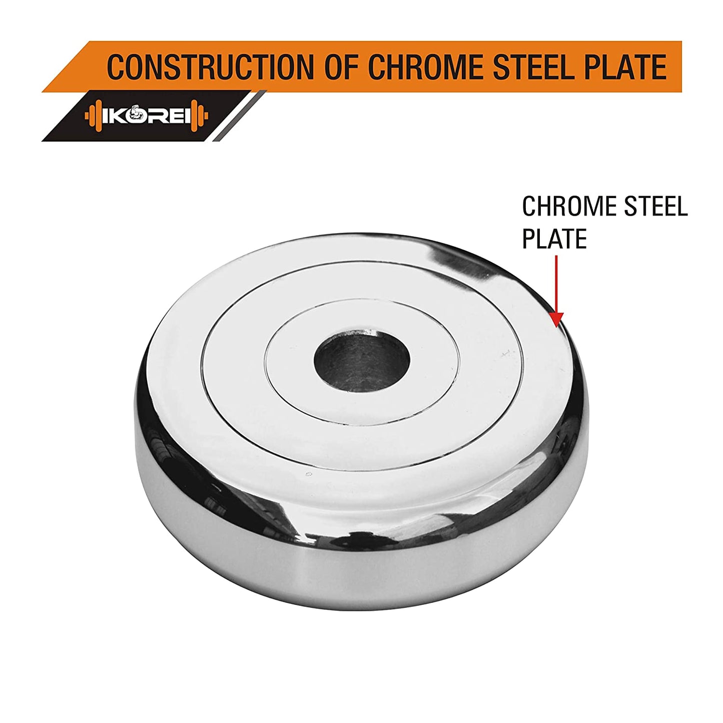 Kore Professional Steel 10-100 kg with One 3 Ft Curl + 5 Ft Plain Rod