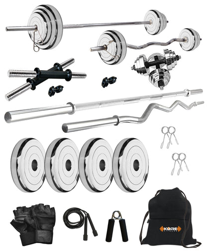 Kore Professional Steel 10-100 kg with One 3 Ft Curl + 5 Ft Plain Rod