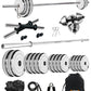 Kore Professional Steel 10-100 kg Home Gym Set with One 4 Ft Plain and One Pair Dumbbell Rods with Gym Accessories (SP-COMBO9)