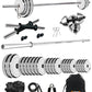 Kore Professional Steel 10-100 kg Home Gym Set with One 4 Ft Plain and One Pair Dumbbell Rods with Gym Accessories (SP-COMBO9)
