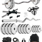 Kore Professional Steel 10-50 kg Home Gym Set with One 3 Ft Curl and One Pair Dumbbell Rods with Gym Accessories (SP-COMBO3)