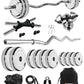 Kore Professional Steel 10-50 kg Home Gym Set with One 3 Ft Curl and One Pair Dumbbell Rods with Gym Accessories (SP-COMBO3)